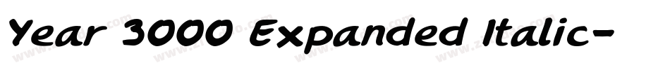 Year 3000 Expanded Italic字体转换